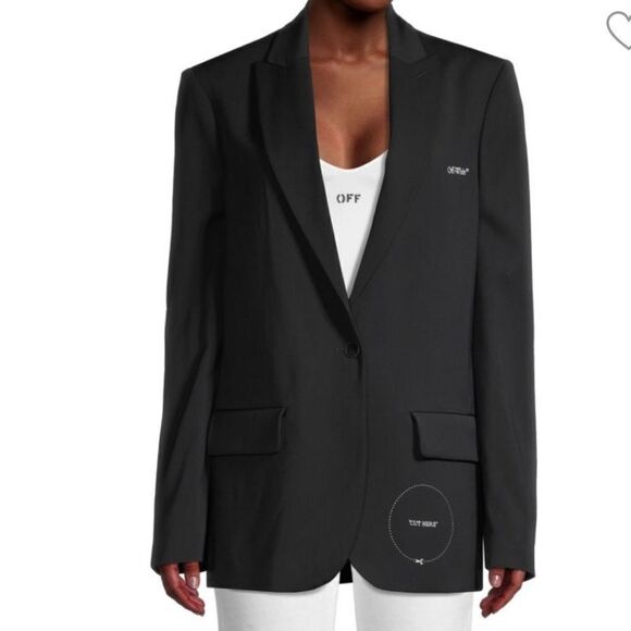 OFF-WHITE Gabardine Tomboy Blazer size M $1715 NWT - Picture 4 of 12